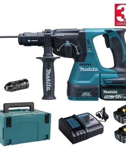 Trapano Tassellatore Demolitore a Batteria 18V MAKITA SDS-Plus 3 Funzioni Potenza 2,0J KIT Valigetta DHR243RTJ