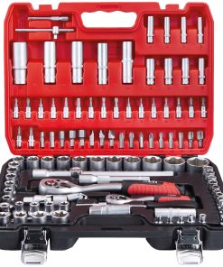 Valigetta Assortimento 108 Inserti Bussole Accessori 1/2″ 1/4″ LTI KRINO Cricchetto Reversibile Cassetta Utensili 64230030