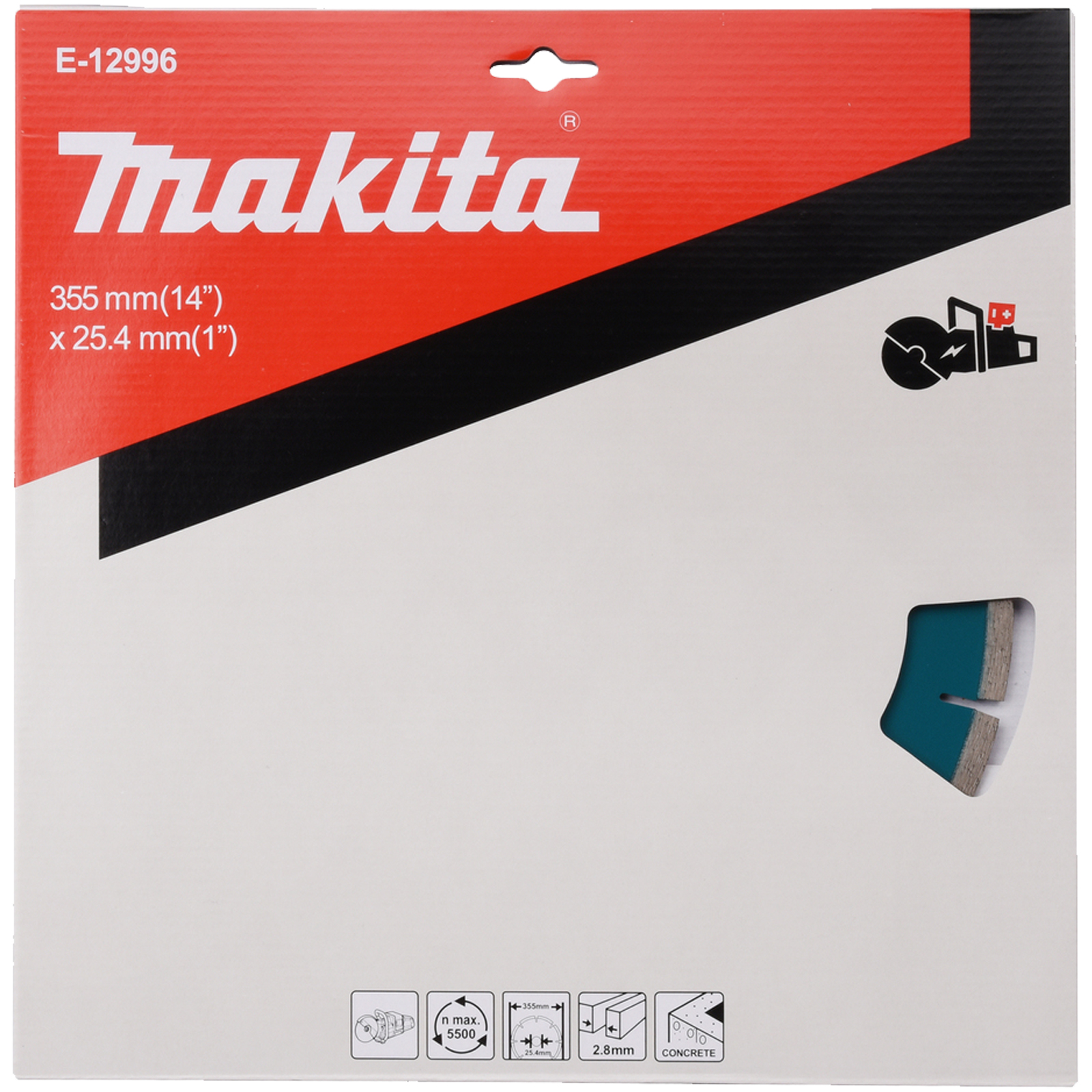 Disco Diamantato a Settori Ø115-355 mm MAKITA Lama da Taglio per Troncatrice Calcestruzzo Mattoni - immagine 2