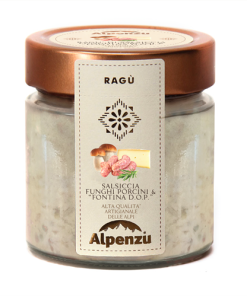 SUGO di SALSICCIA, FUNGHI e FONTINA