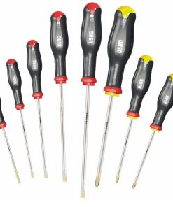 USAG 324 SH8 SERIE SET KIT 8 GIRAVITI PROFESSIONALI CACCIAVITI A CROCE E TAGLIO