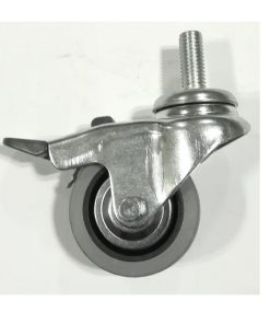 RUOTA NUCLEO TERMOPLASTICO RIVESTIMENTO GOMMA CODOLO RUOTE GIREVOLI FRENO Ø50 mm