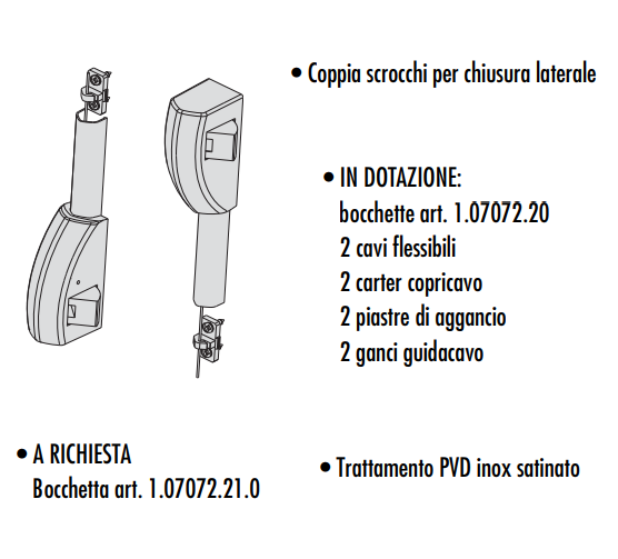 CISA 07063 COPPIA SCROCCHI LATERALI PER MANIGLIONI FAST PROLUNGHE DI CHIUSURA - immagine 3