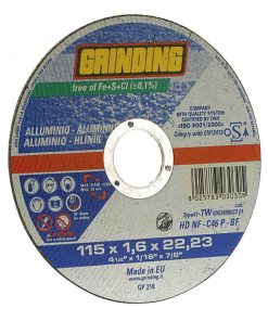 GRINDING 66252922844 DISCO DISCHI DA TAGLIO SOTTILE ALLUMINIO 115×1,6×22,23 mm