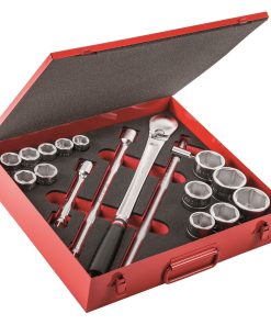 USAG 612 3/4″ EB KIT BUSSOLE ESAGONALI PROLUNGHE CRICCHETTO LEVA T CASSETTA 17PZ