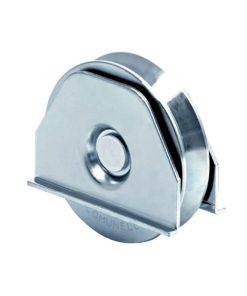 COMUNELLO 330V-100 RUOTA GOLA V 1 CUSCINETTO CON PIASTRE PER CANCELLI SCORREVOLI