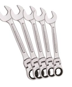 USAG 285 KF/SE5 SERIE DI 5 CHIAVI COMBINATE A CRICCHETTO SNODATE PROFESSIONALI