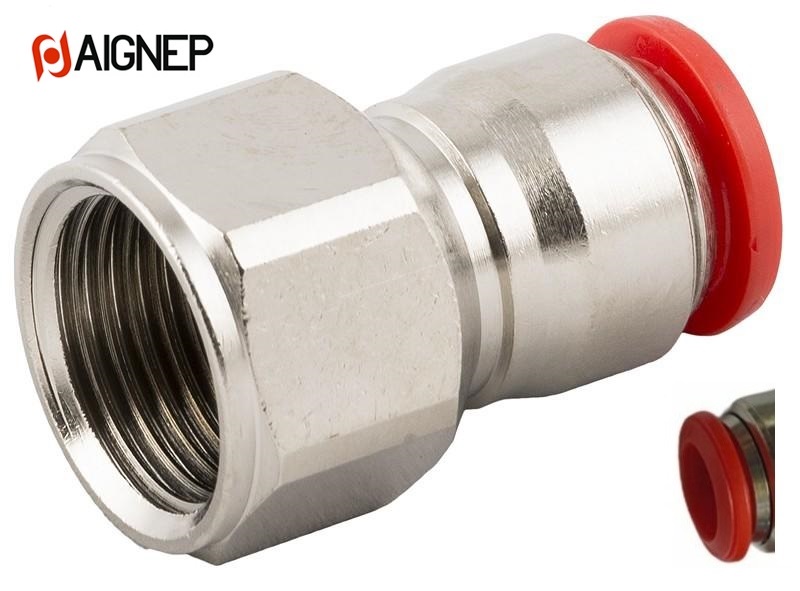 AIGNEP RACCORDO ARIA COMPRESSA FILETTATO FEMMINA DIRITTO INNESTO RAPIDO 50030 - immagine 4