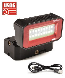 USAG 889 GR FARETTO LAMPADA LUCE A LED SENSORE DI MOVIMENTO RICARICABILE 500 LM