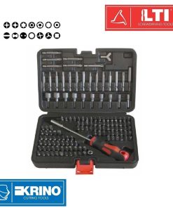 KRINO LTI KIT INSERTI E CHIAVI 1/4″ + GIRAVITE 138 BIT PEZZI 66014016
