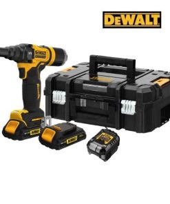 DEWALT RIVETTATRICE A BATTERIA 18V XR 4.8 MM 2 BATTERIE 2 AH DCF403D2GT-QW